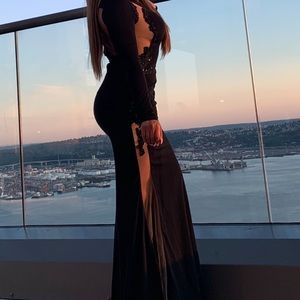 Black evening gown